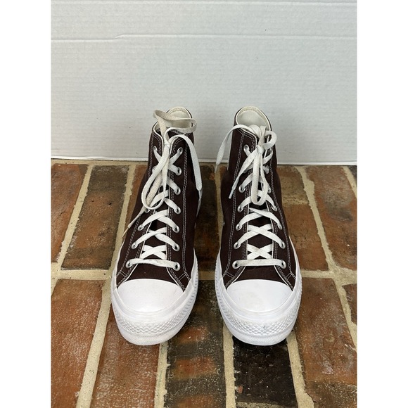 Converse Chuck Taylor All Star Brown Canvas High Top Sneakers Men's 10 Shoes - Picture 3 of 6